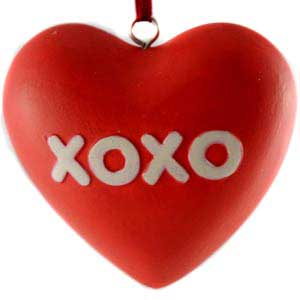 "XOXO", Hugs 'N' Kisses Heart Ornament