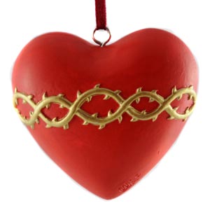 "Crown of Thorns" Heart Ornament