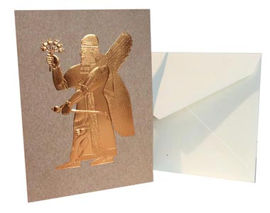 Assyrian Winged Divinity Note Card