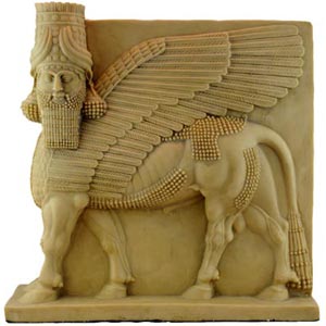Human-headed winged bull (Lamassu) Assyrian