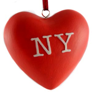 "I love New York" Heart Ornament