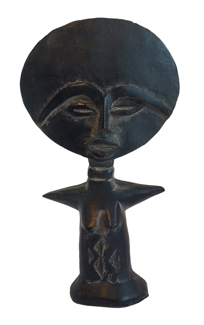 "Akua'Ba Bere", Asante Ashanti African fertility doll, figurine