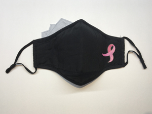 Breast Cancer Awareness Mask - Black