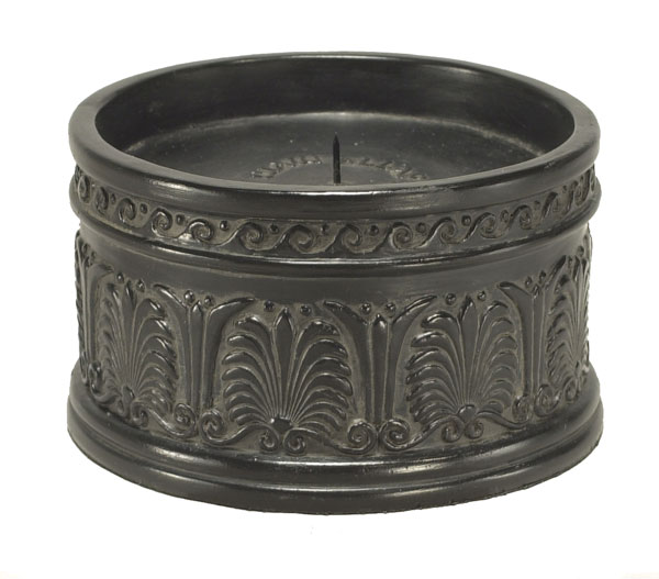 Grecian candle holder, color black