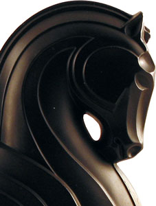Art Deco Horse head bookends, hand patinated dark bronze