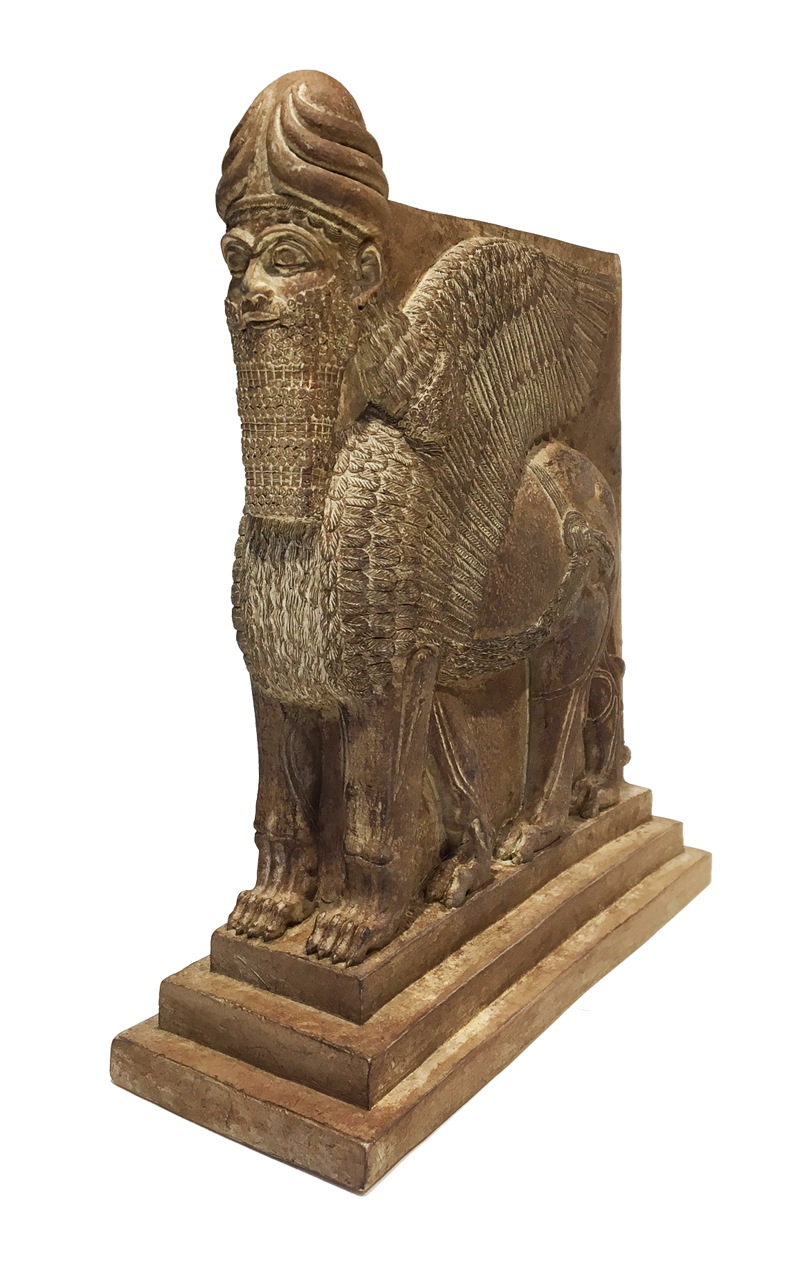 Human-headed winged lion (lamassu) Assyrian