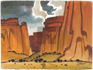 In Canyon De Chelly by Milford Zornes