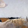 horses with clouds